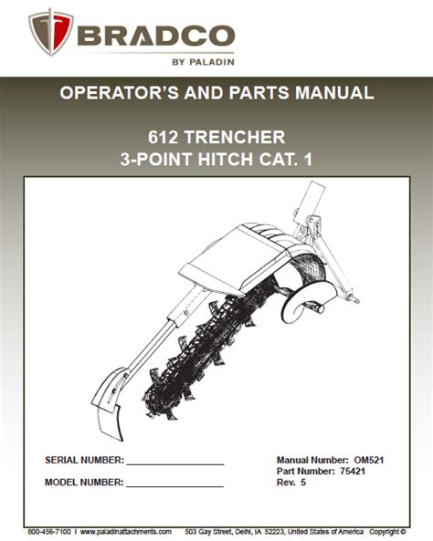 ford 625 trencher parts manual